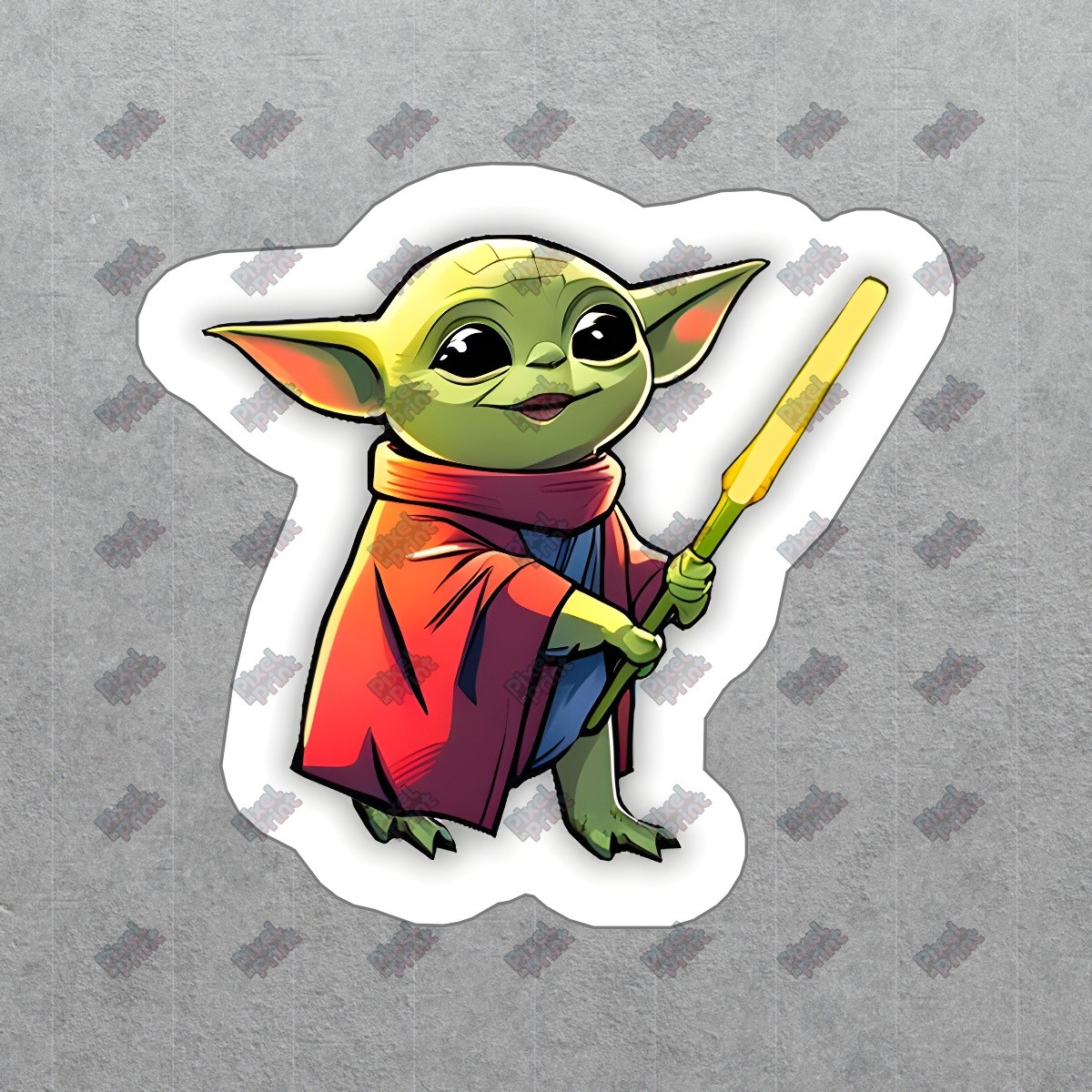 Cute Baby Yoda Vinyl Sticker Decal Perfect for Laptops, Water #671400