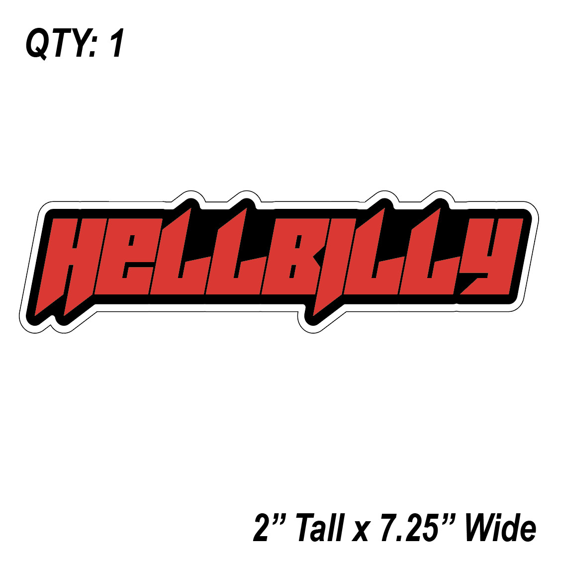 (1) HELLBILLY car Sticker Auto Race Drift JDM Decal Boost Tuner Truck VW Euro