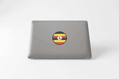 Uganda Flag Circle Sticker Decal