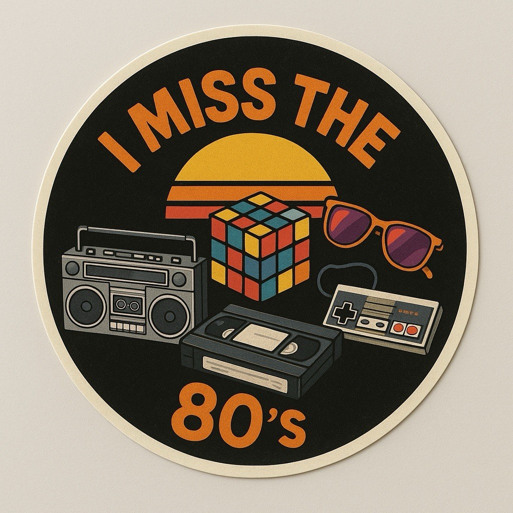 I Miss The 80’s Vinyl Decal Sticker Collectible 1980’s Retro Vintage 3" Tribute