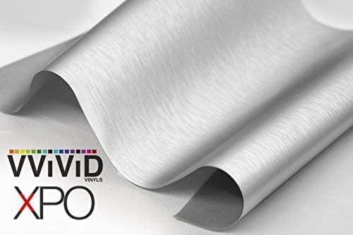 Silver Brushed Aluminum Vinyl Wrap Sticker Decal Film Sheet – 12"X60"