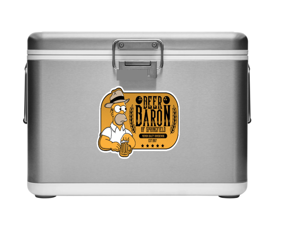 Beer – (Beer Baron) – 4" Handmade Vinyl Decal Vehicle Cooler Laptop Grill Bar 26