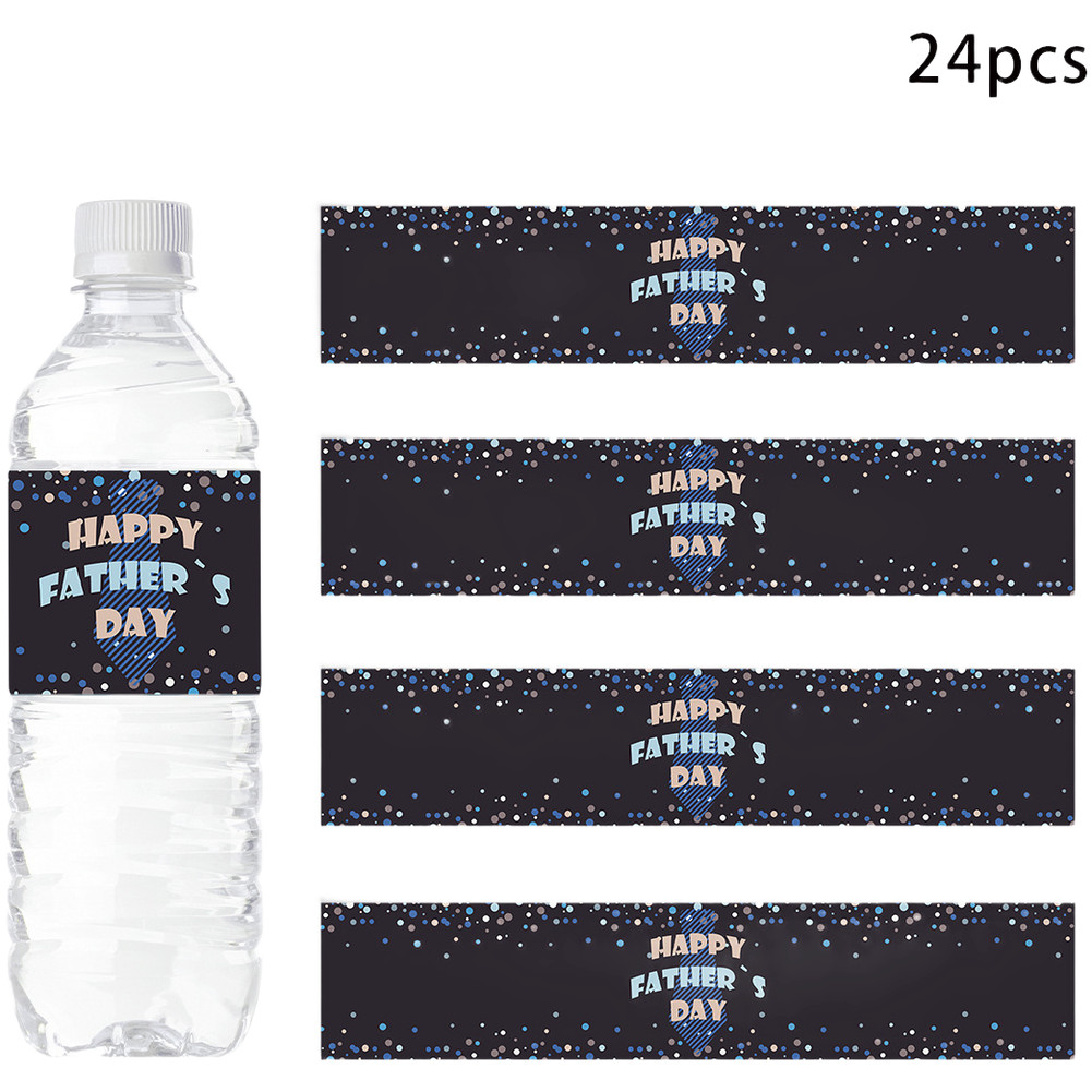 Father Day Bottle Stickers Long-lasting Plastic Material Bright Vibrant Colors