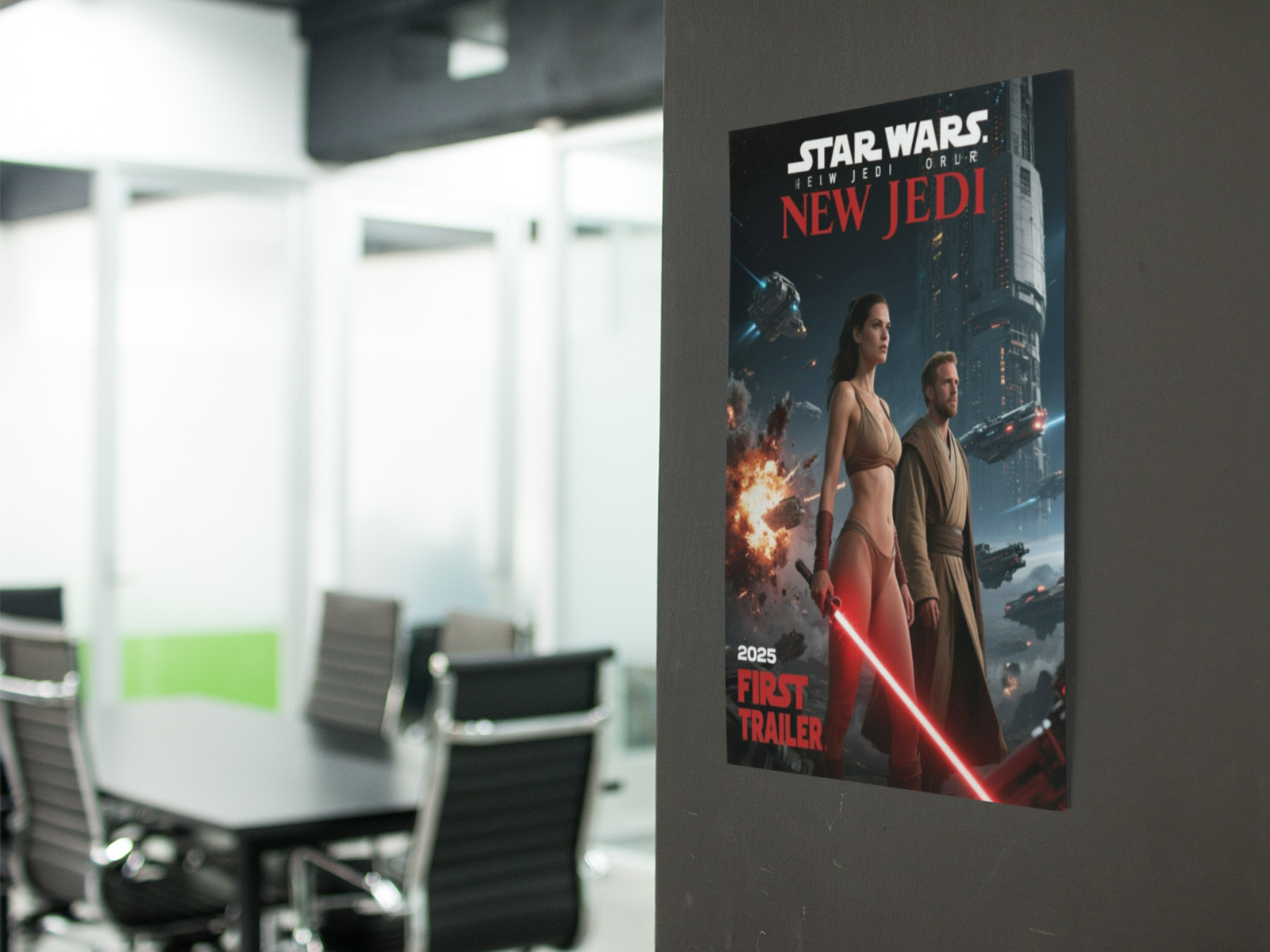 STAR WARS New JEDI Wall Vinyl Decal Poster CANVAS Print Removable Adhesive