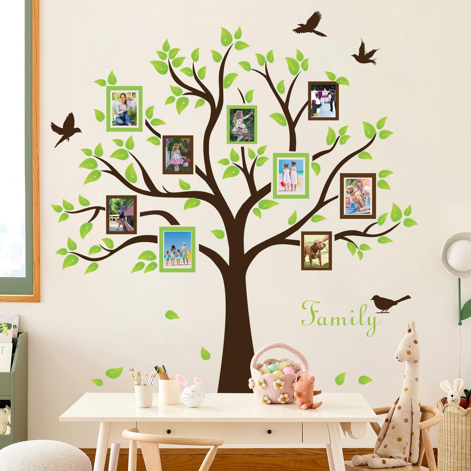 Large Family Tree Wall Decor – Picture Frame Collage Wall Stickers Decor Fami…