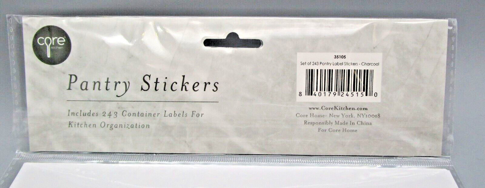 CORE KITCHEN~243 Clear Label Stickers For Pantry Kitchen Organization