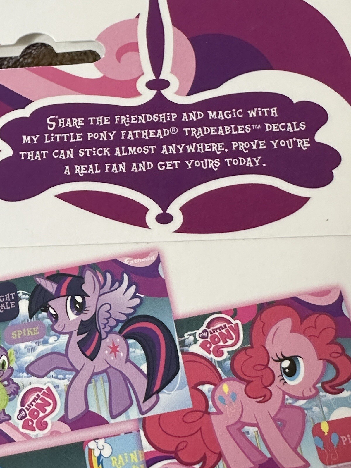 My Little Pony Friendship Is Magic Fathead Tradeables Vinyl Stickers Sealed NOS