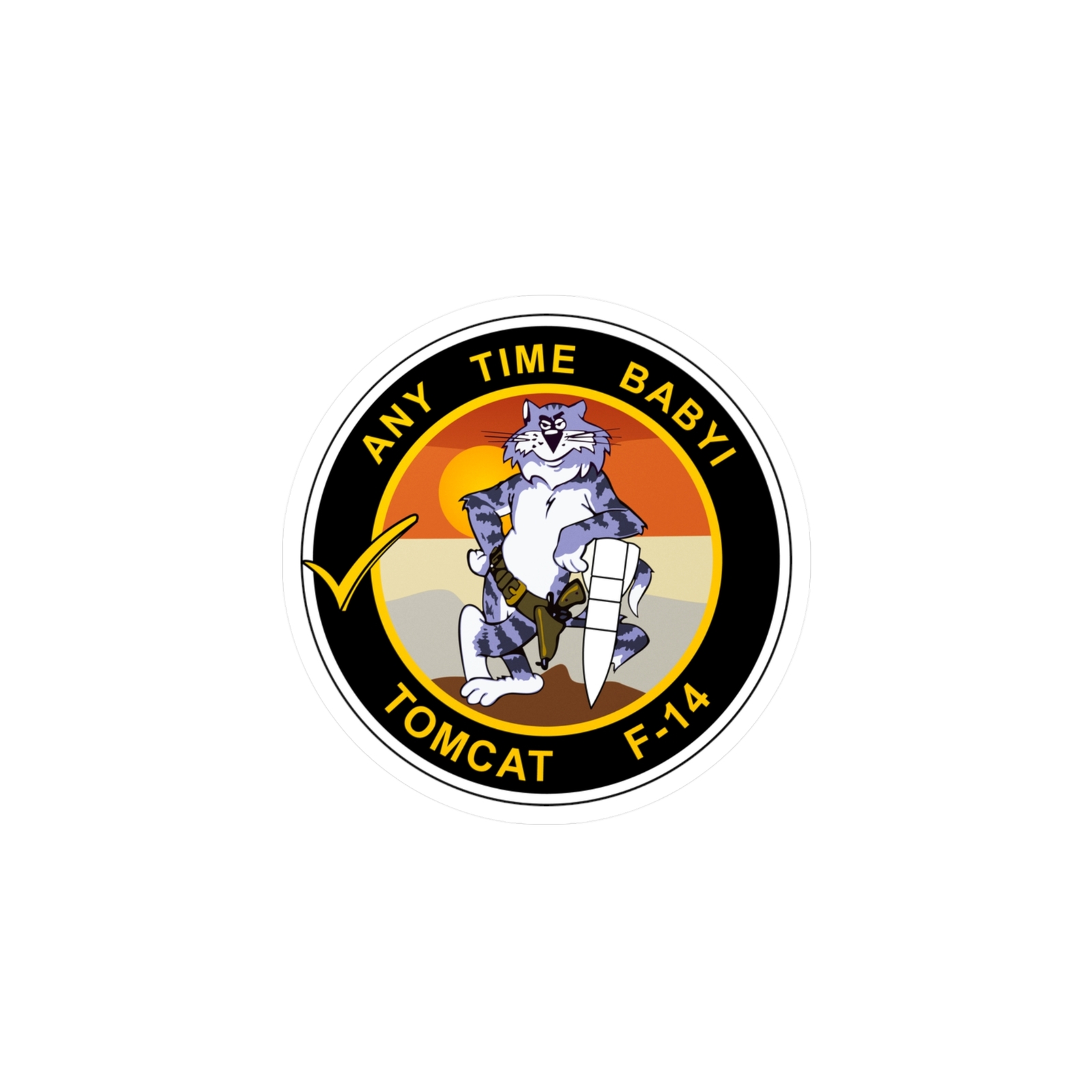 Grumman F-14 Tomcat Tiger Air Force Self-Adhesive Vinyl Decals Sticker