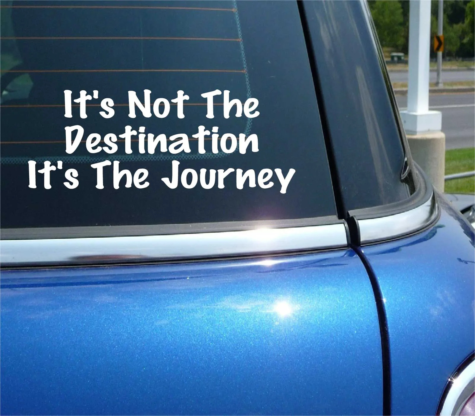 IT'S NOT THE DESTINATION ITS THE JOURNEY DECAL STICKER FUNNY MOTORCYCLE CAR