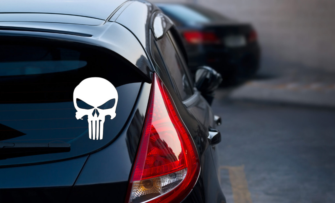 (9) Skull Vinyl Decal Stickers 1" 2" 3" Phone Helmet Mag Set
