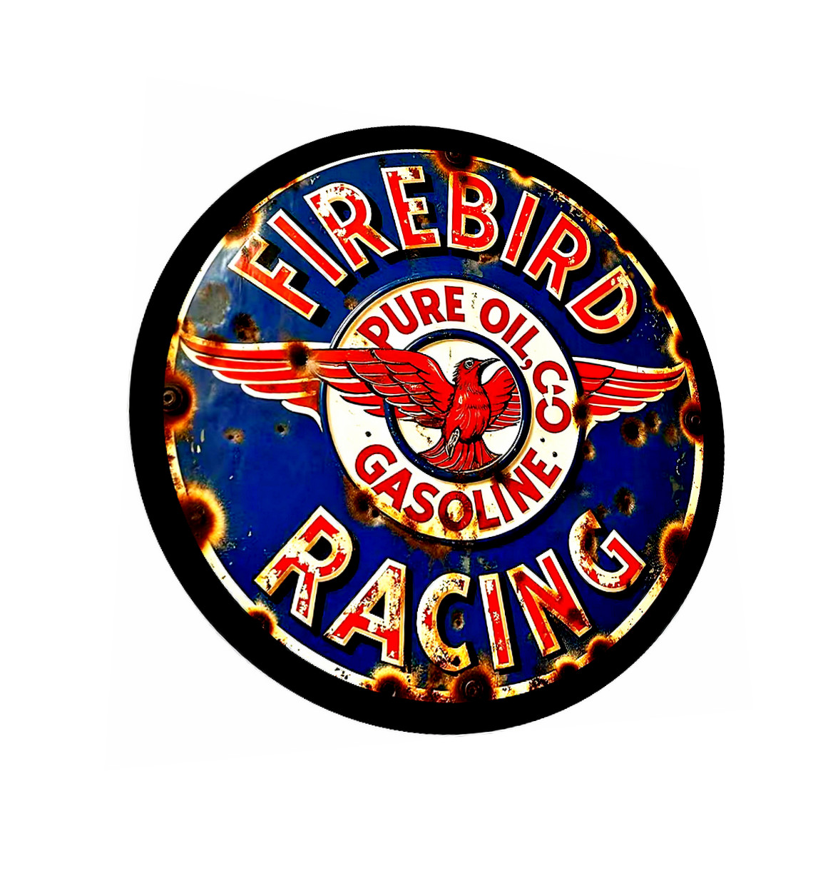Firebird Racing Team Car Wheels Gasoline Sign Sticker 5 sizes