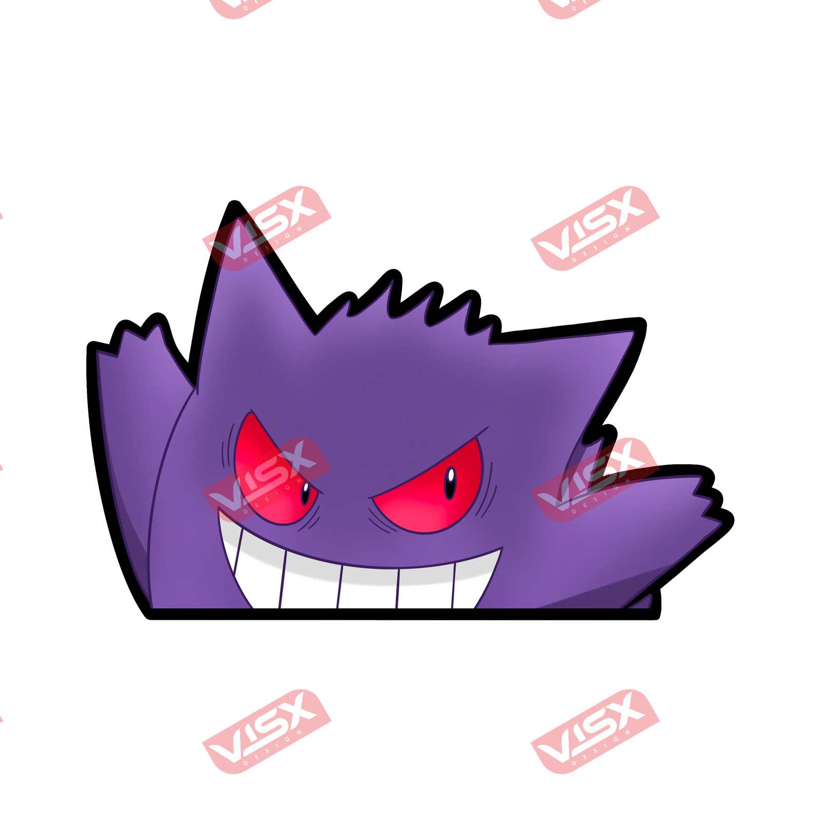 Gengar Anime Bumper Sticker Peeker Car Decal Vinyl Window Funny