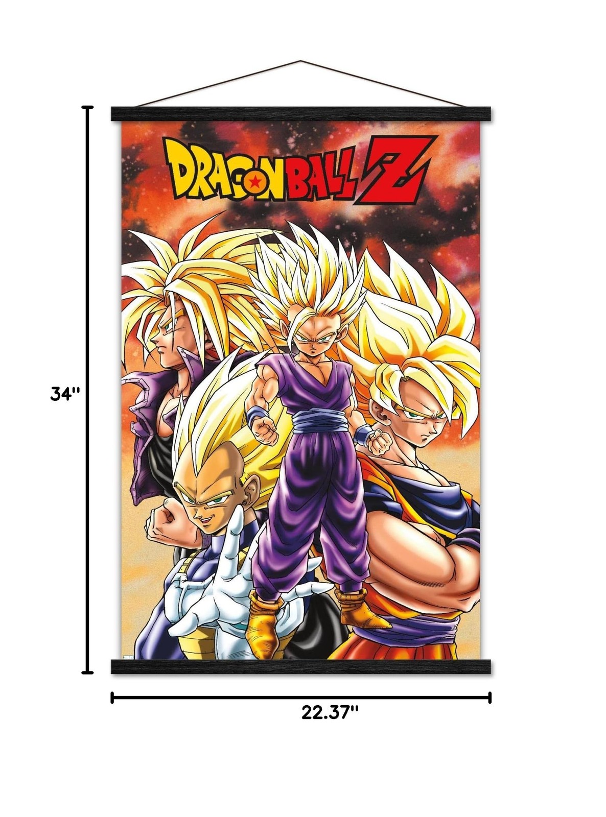 Trends International Dragon Ball Z – Saiyans Wall Poster, 22.375" x 34", Prem…