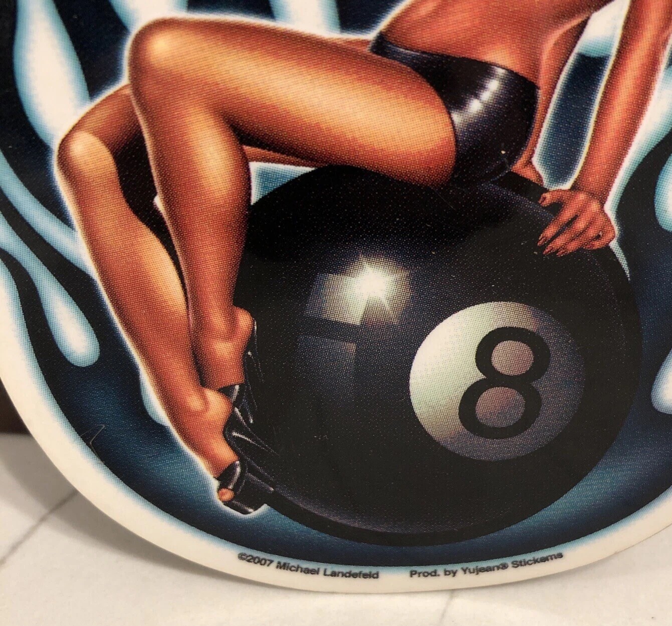 EIGHTBALL LADY BY Michael Landefeld STICKER DECAL 2007 YUJEAN