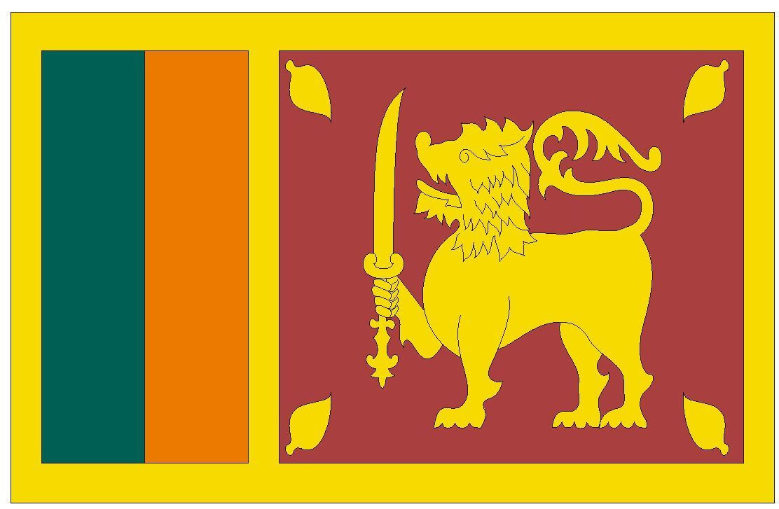 Sri Lanka International Flag Sticker Decal F480