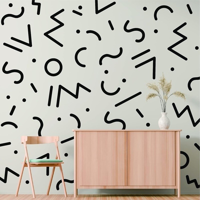 Removable Waterproof Wall Decals Easy Peel Stick Geometric Decor Four Sheets New