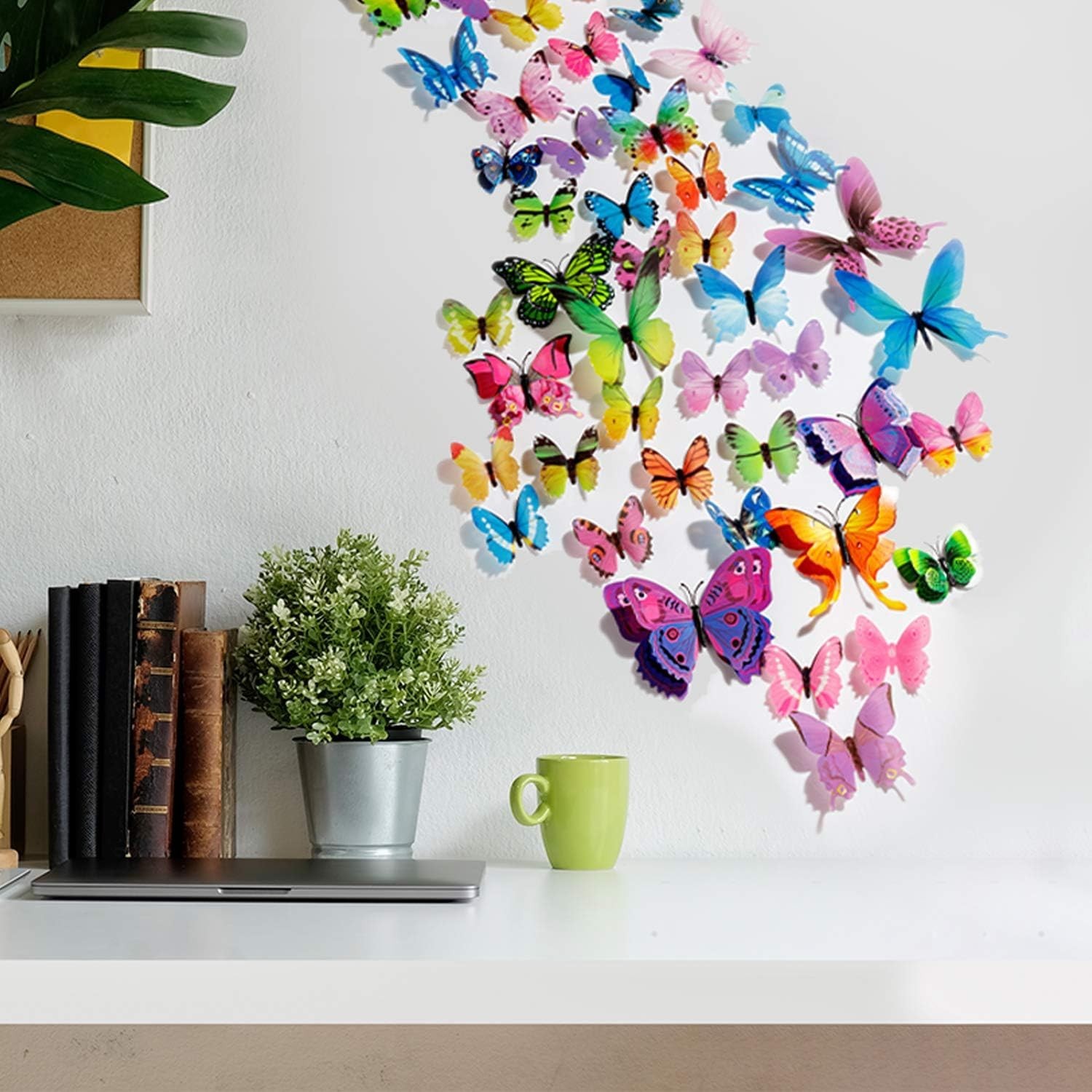 240Pcs Colorful Butterfly Wall Stickers Set