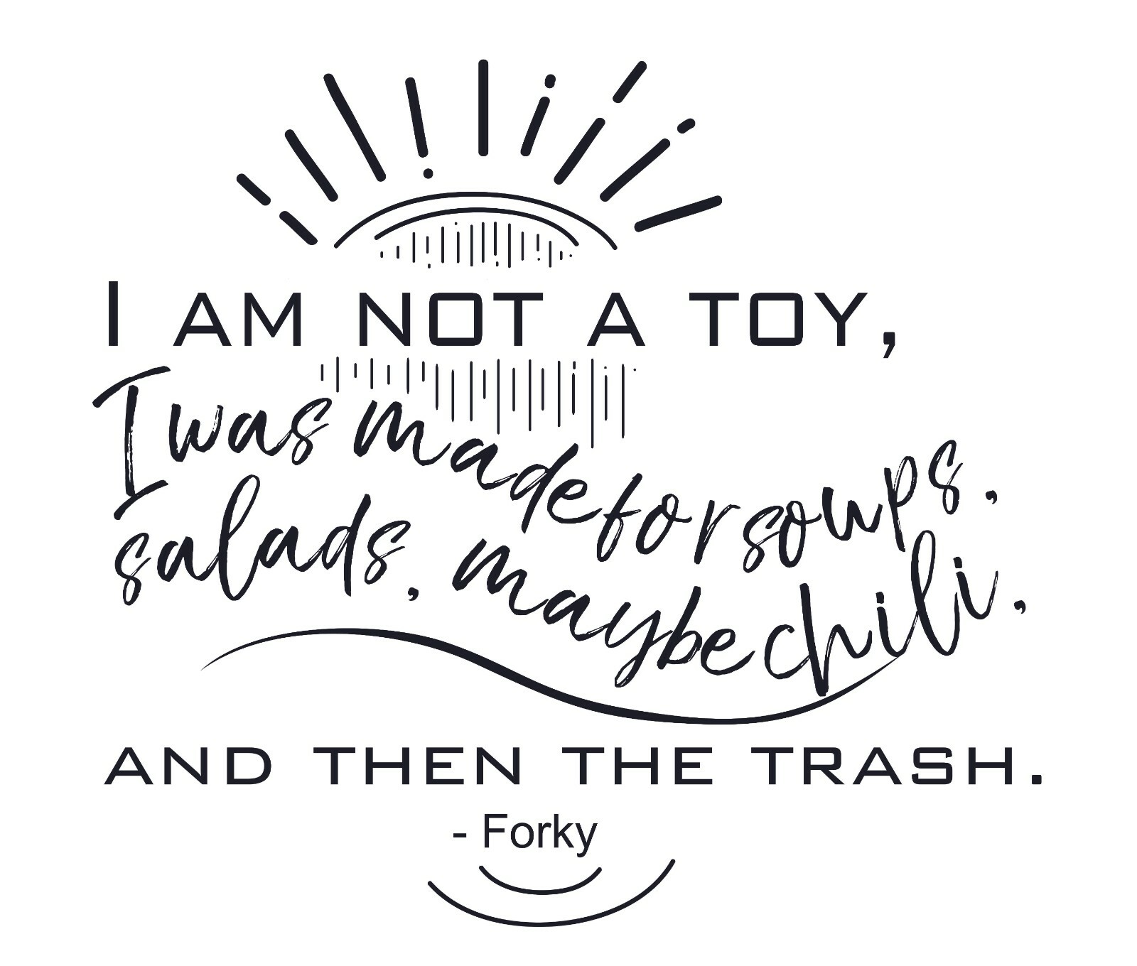 Toy Story Quotes Forky Vinyl Wall Decal Home Lettering Decoration Sticker 17×20