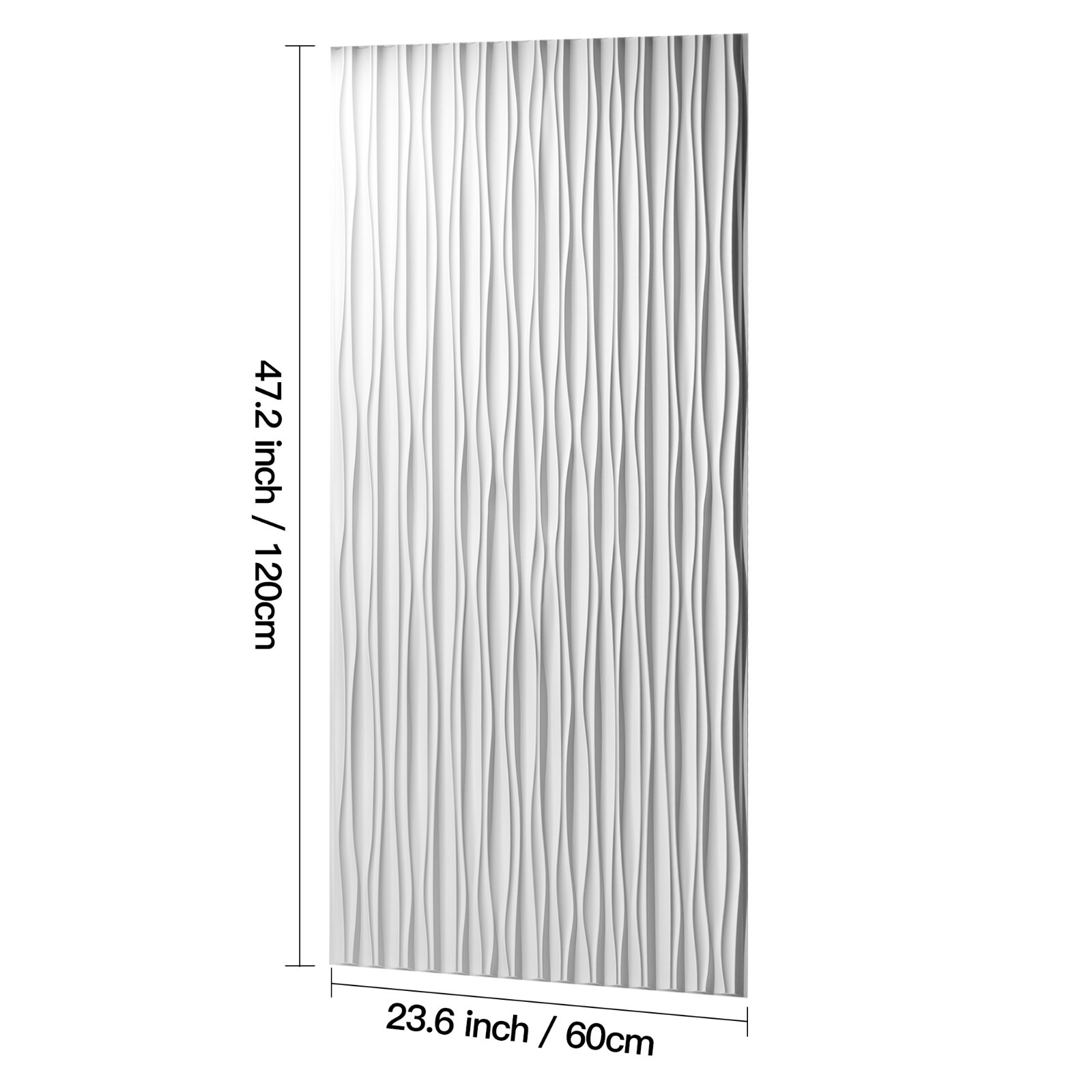 6 Pack 48" x 24" 3D PVC Wall Panels ,Ceilings,Black or White,Tree groove texture