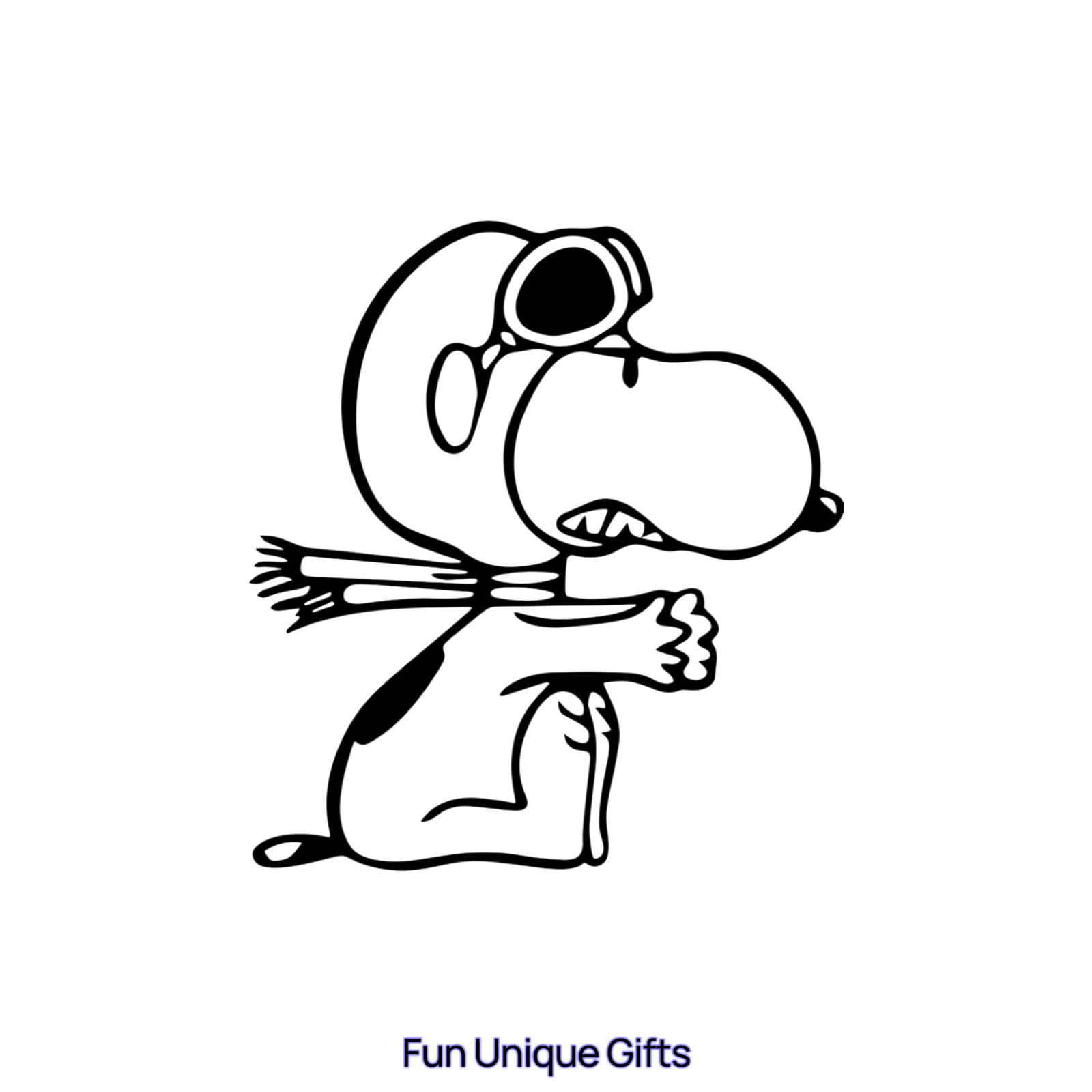 Snoopy Red Baron Vinyl Decal Sticker -Multiple Colors & Sizes- SHIPS FREE!
