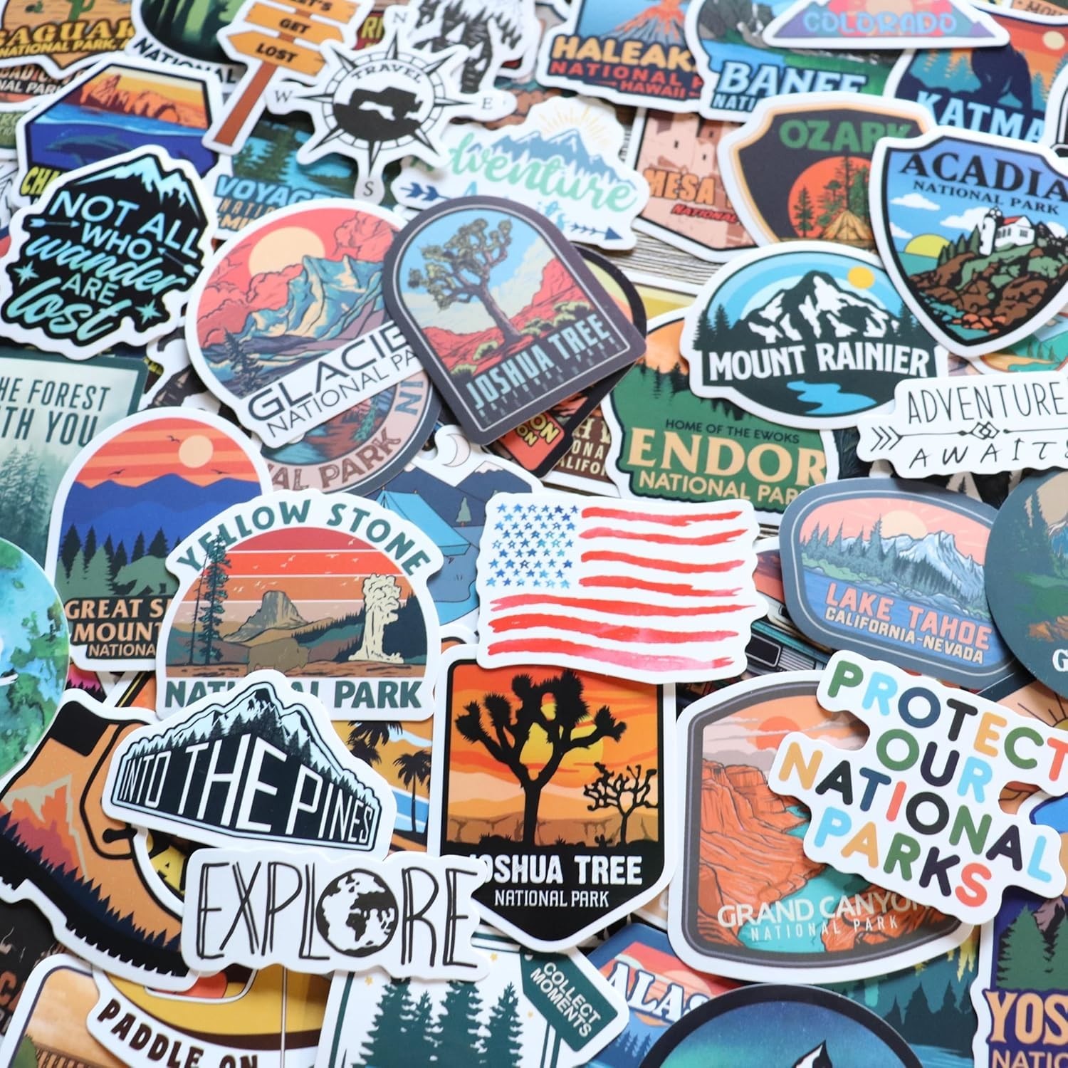 156PCS National Parks Stickers | Outdoor Camping Hiking Waterproof Vinyl Decals