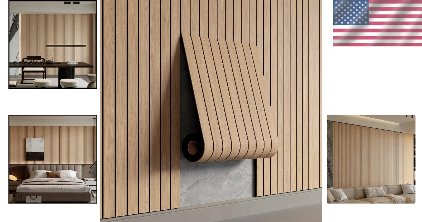 Self-Adhesive Faux Oak Wood Wall Panel – 3D Design for Style & Soundproofing