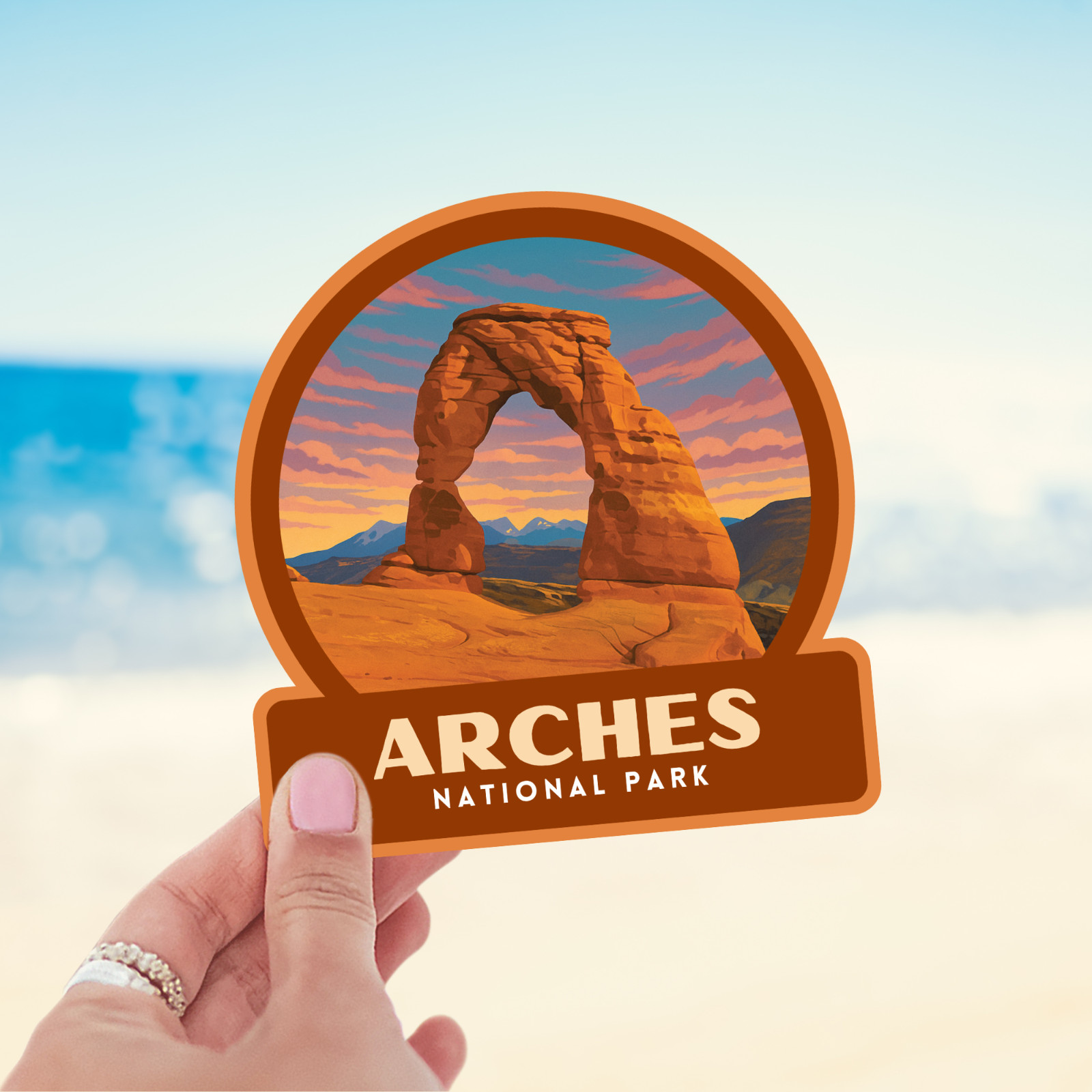 Arches National Park Sticker Vinyl Decal Laptop Water Bottle Cooler