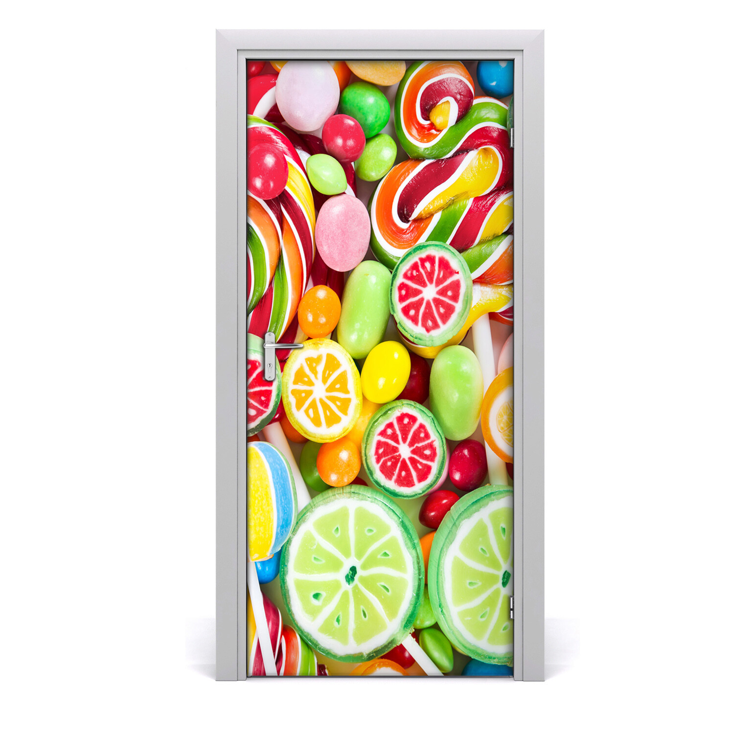 3D Home Art Door Self Adhesive Removable Sticker Decal Food Colorful candies