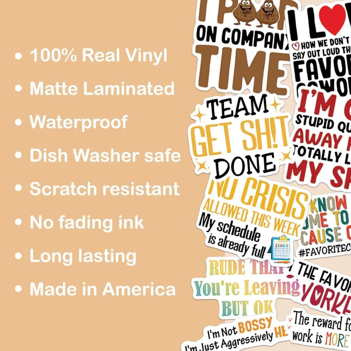 10pcs Favorite Coworker Sticker Sarcastic Office Life Quotes Funny Farewell Gift