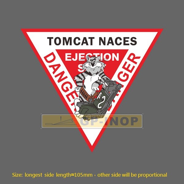 F-14 TOMCAT NACES DANGER Vinyl Sticker luggage laptop skateboard car stickers