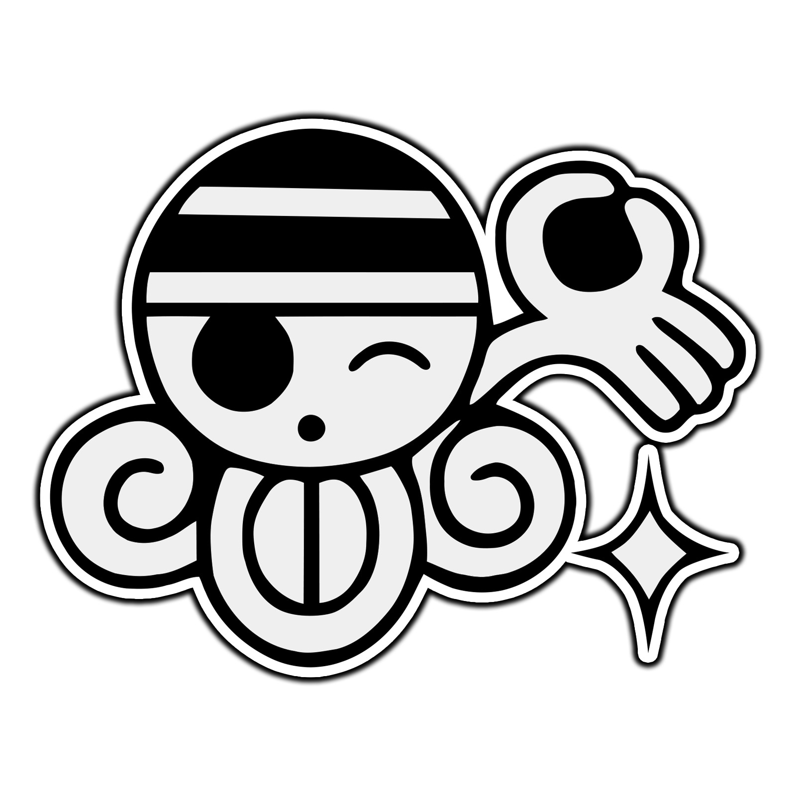 #3934 One Piece Nami Jolly Roger Mugiwara #1 Sticker Waterproof Vinyl Decal
