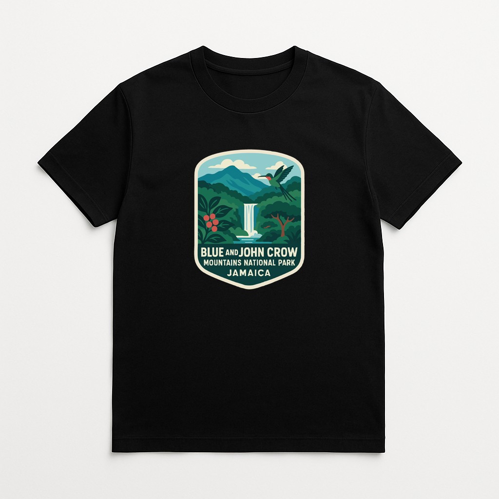 Blue and John Crow Jamaica Iron On Heat Transfer Vinyl HTV World National Parks