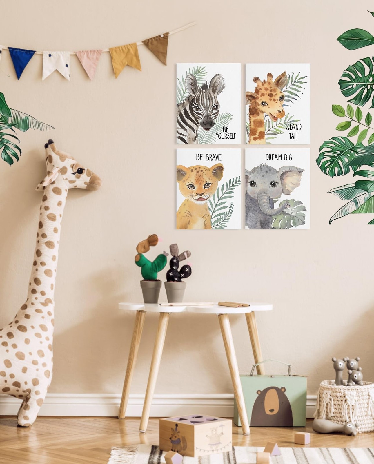 Safari Animal Nursery Wall Decor: Jungle Animal Print for Baby Boy Girl, Insp…