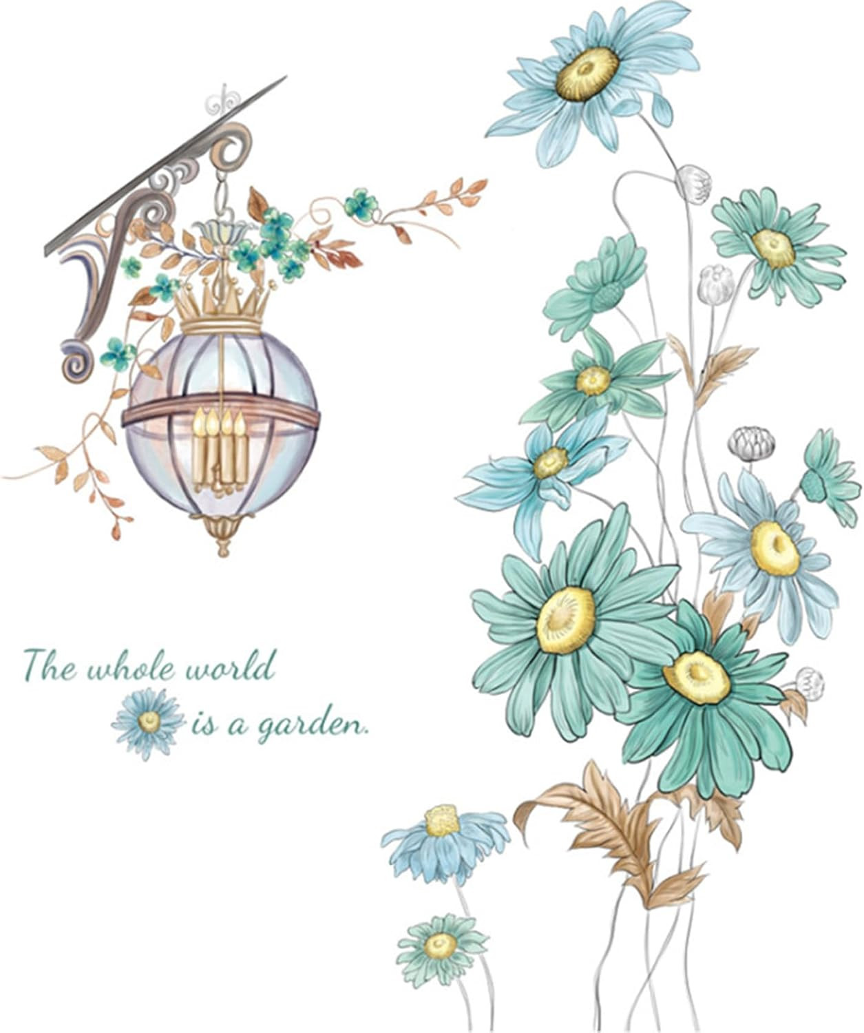 Wildflower Wall Decals 3D Self-Adhesive Stickers – 12 Pack