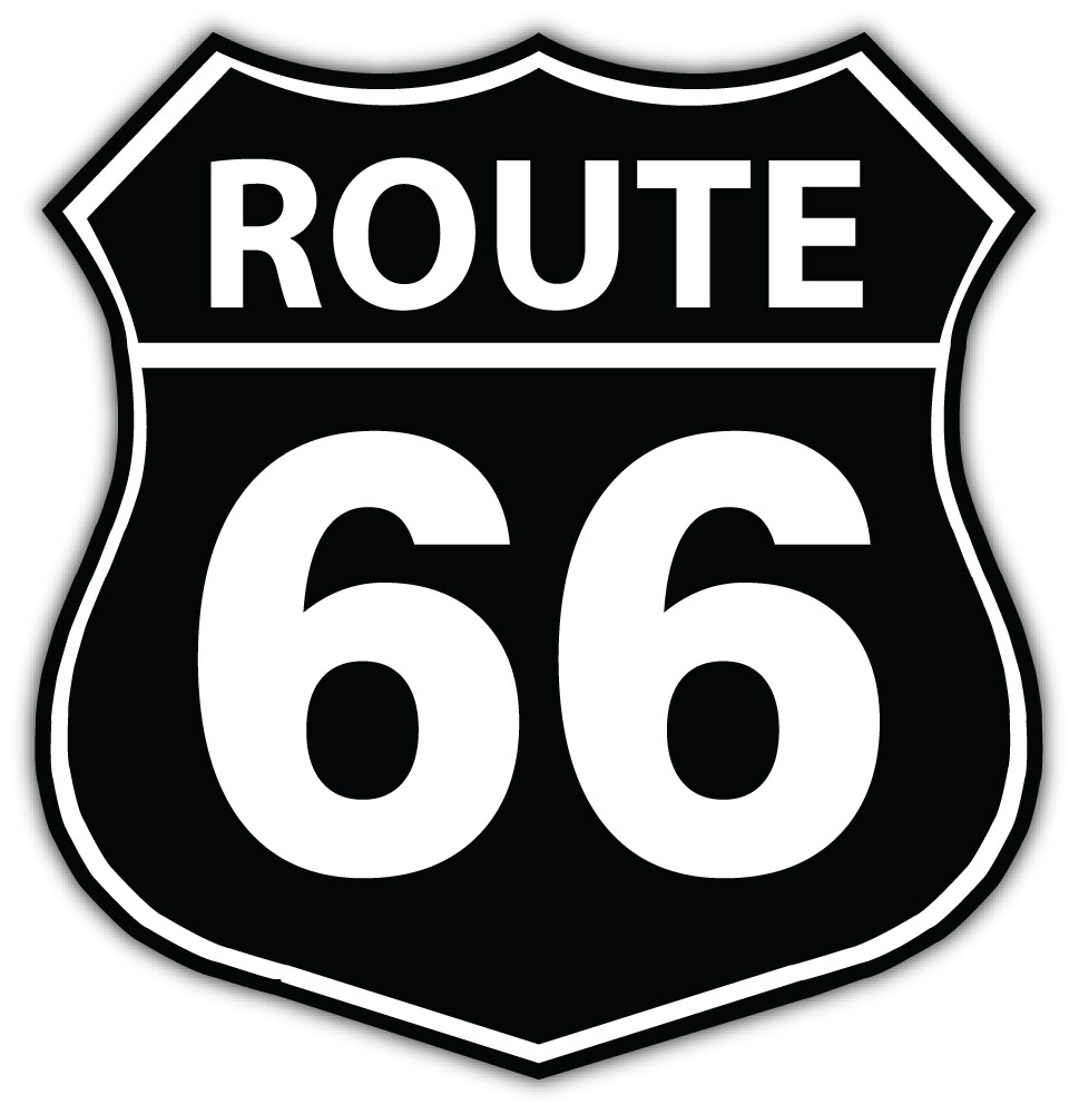 Route 66 Road Emblem Car Bumper Sticker Decal