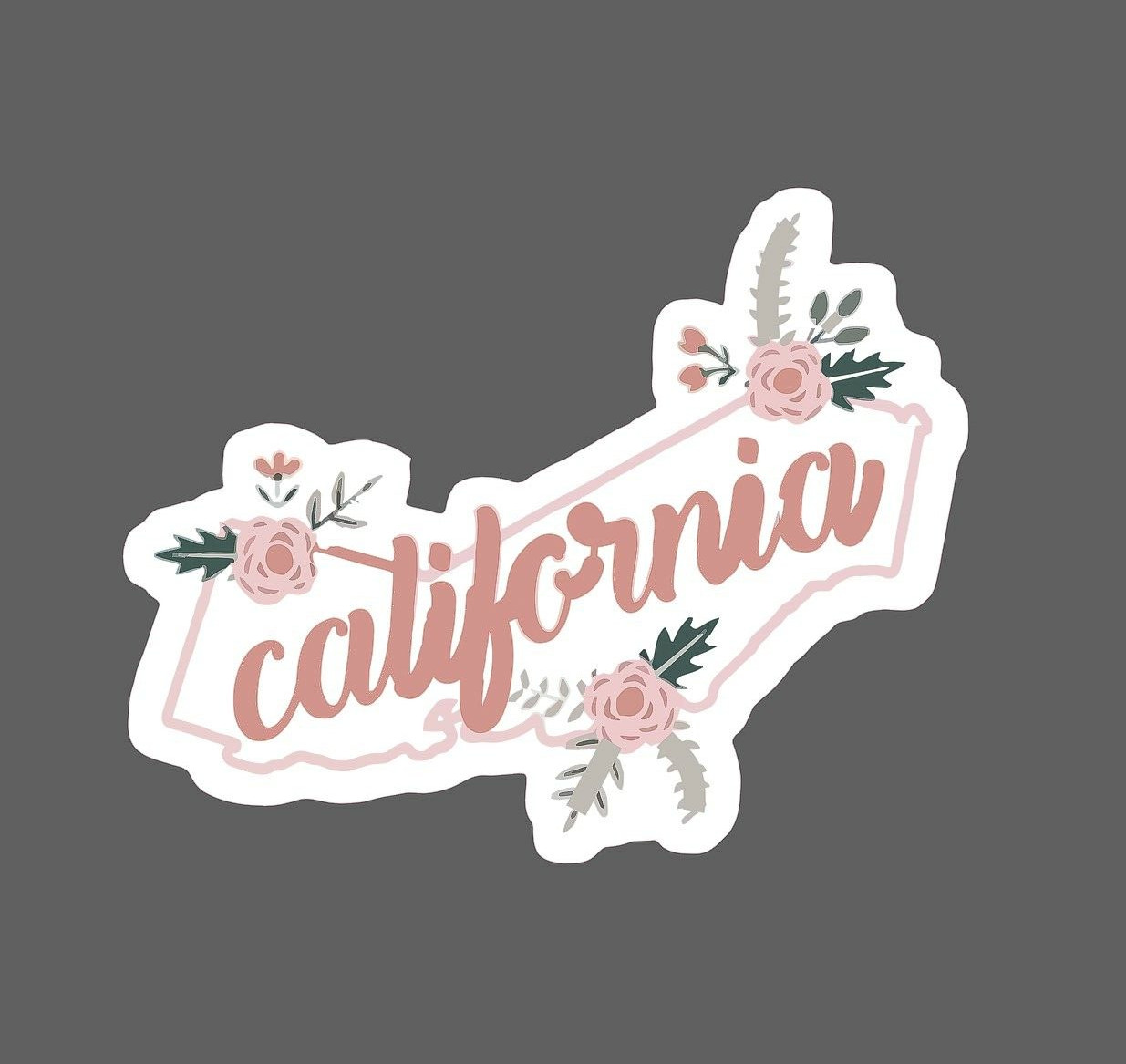 California Sticker State Floral Waterproof – Buy Any 4 For $1.75 Each Storewide!
