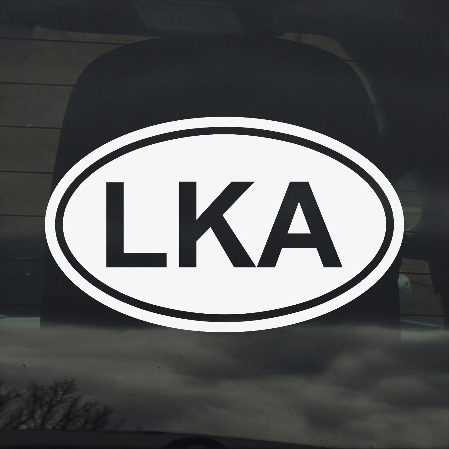 Sri Lanka LKA Oval Country Code Vinyl Decal Sticker for Car Window Laptop Gifts
