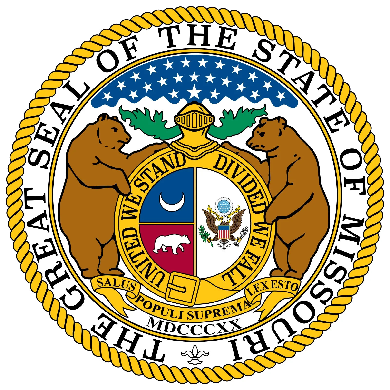 Missouri state seal sticker weatherproof bumper vinyl decal