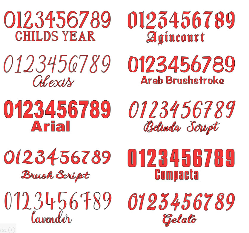 Number Sets Vinyl Color Decal – Sticker – Oracal 651 ID Numbers Custom