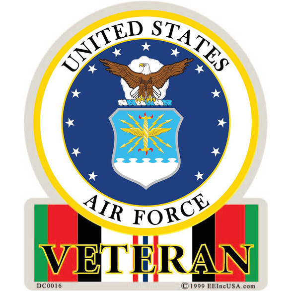 3"X4" VINYL PRESS AND STICK WEATHER RESISTANT USAF ENDURING FREEDOM DECAL