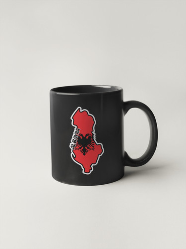 Albania Map Flag Sticker Decal