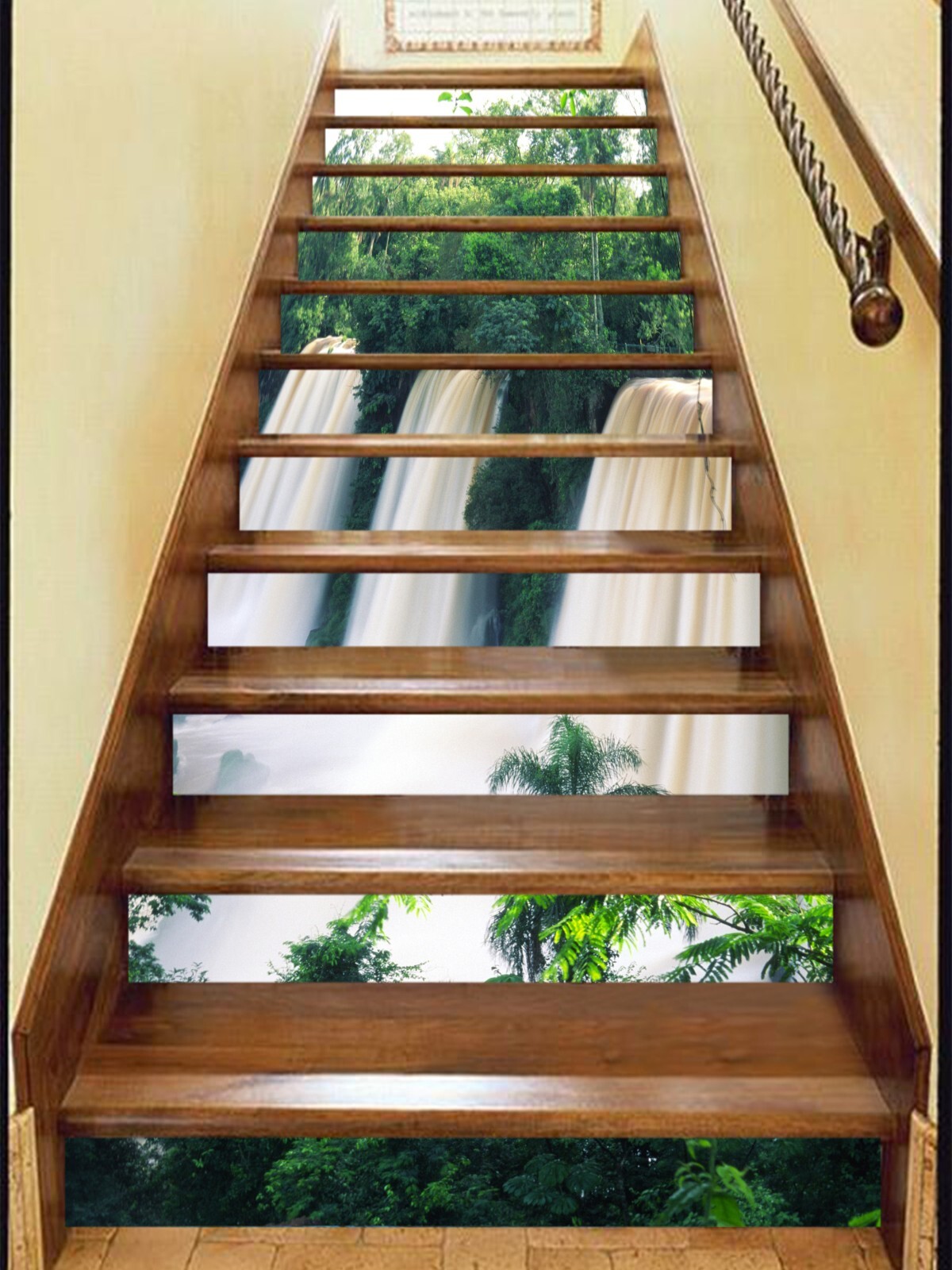 3D Green Tree 205 Stair Risers Decoration Photo Mural Vinyl Decal Wallpaper