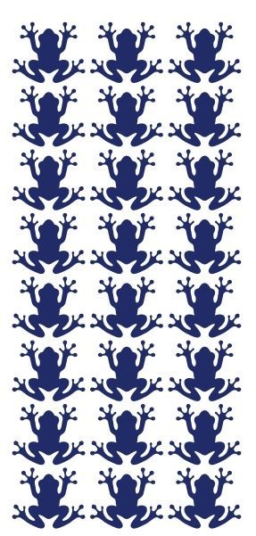 Frog Stickers Sticker Vinyl 1.20" DC34-065 Dark Blue
