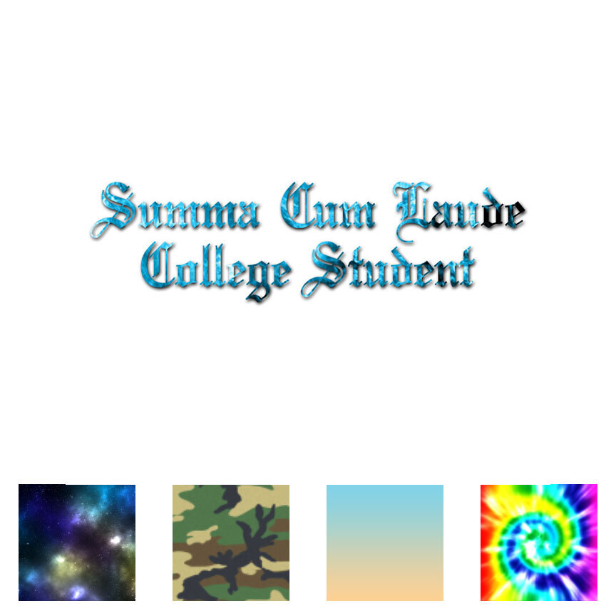 Summa Cum Laude College – Decal Sticker – Multiple Patterns & Sizes – ebn2965