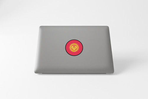 Kyrgyzstan Flag Circle Sticker Decal