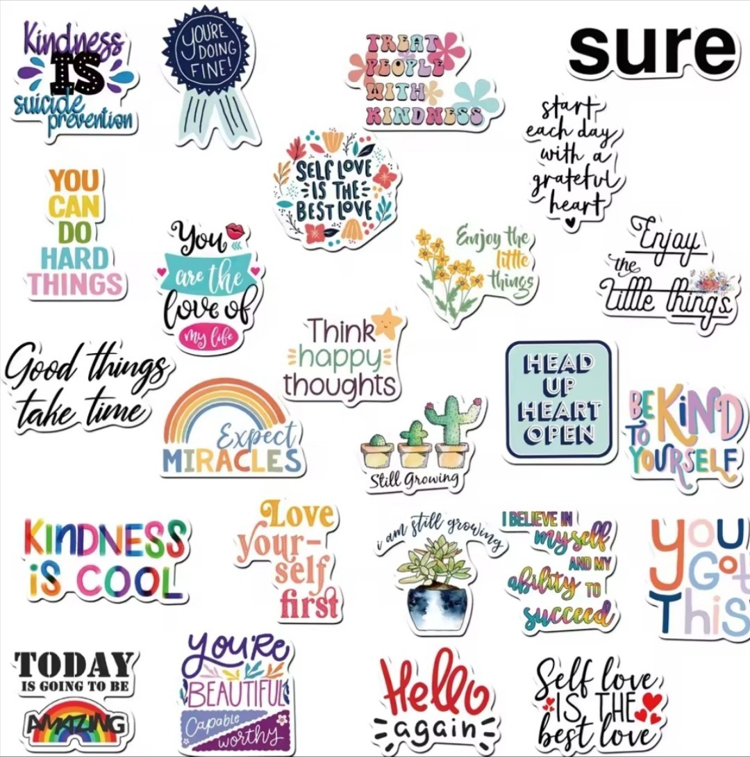 10 PCS Inspirational Motivational Quotes Sayings Stickers BRAND NEW