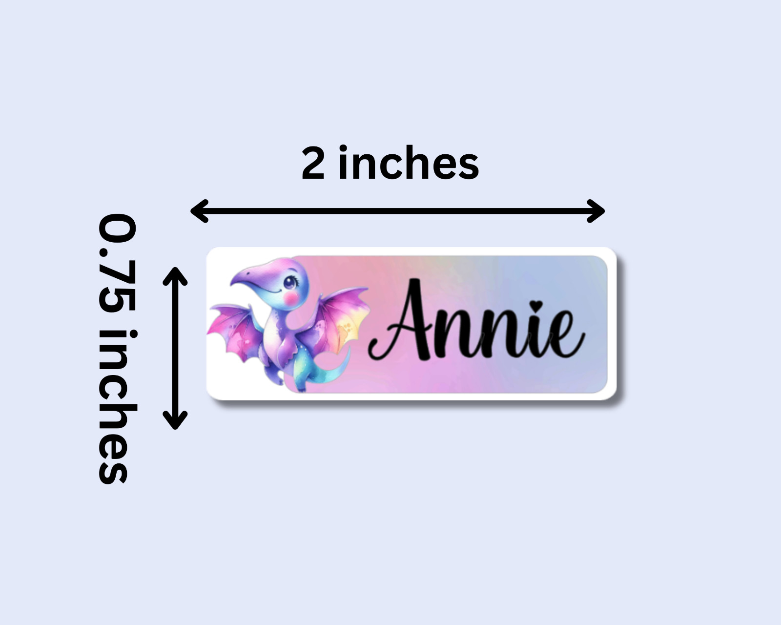 Custom Name Pastel Dinosaur Stickers – 15-Pack Label Sheet for Kids Girls