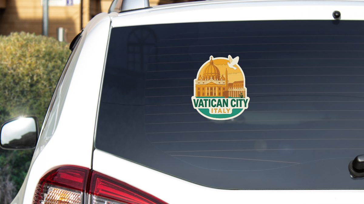 Vatican City Italy Sticker Decal Vinyl Die-Cut City Skyline Landmark Design