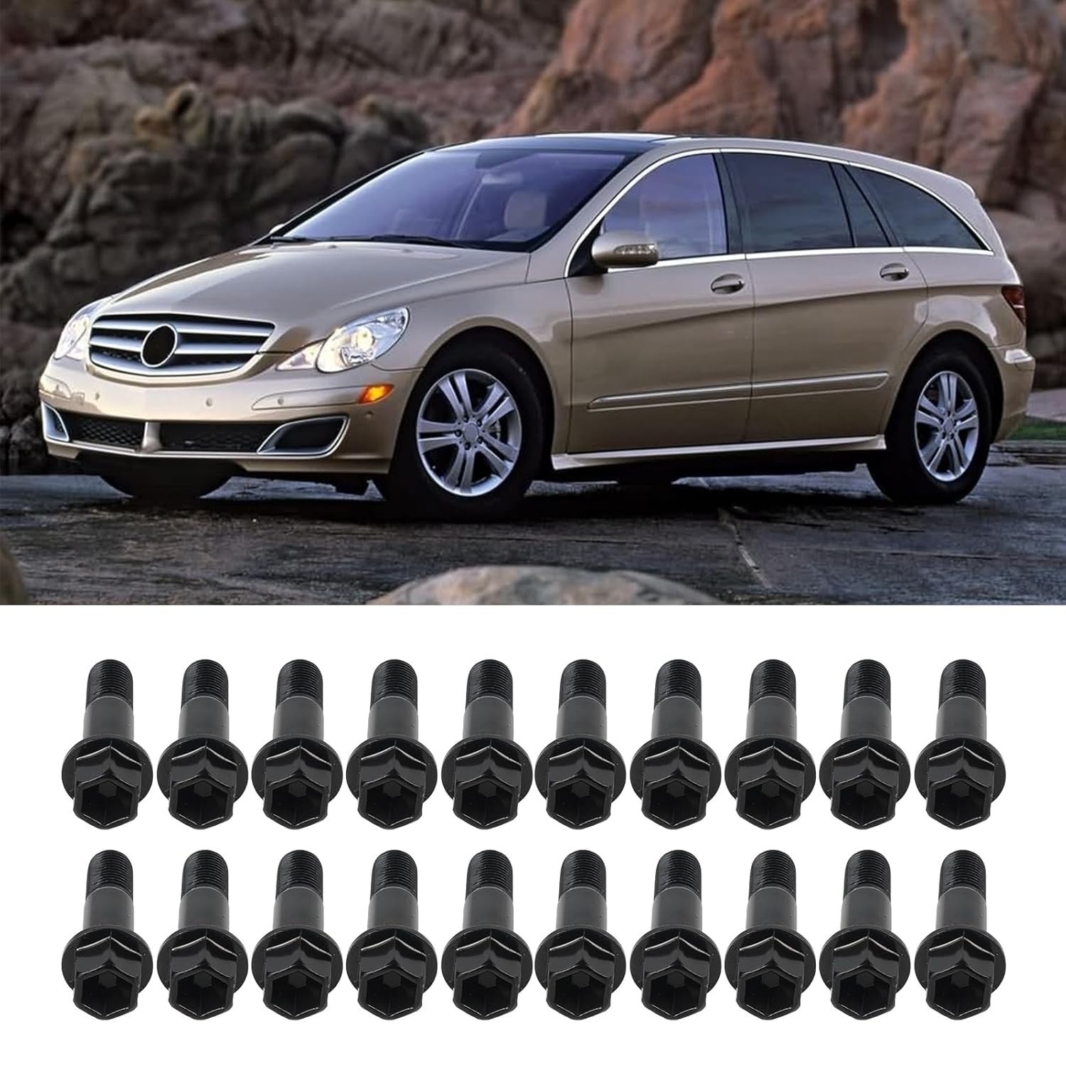 20PCS M14X1.5 Wheel Lug Bolts Nuts for Mercedes Benz 2003-2018 A B C E Class …