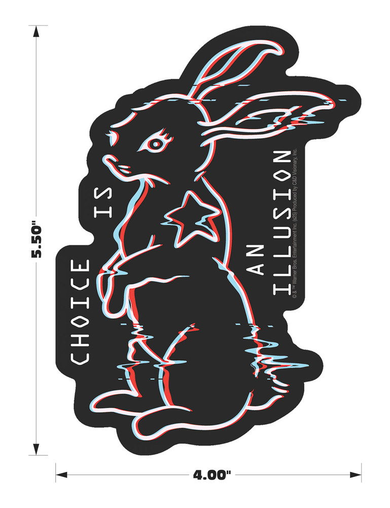 Sticker – The Matrix Rabbit Choice Illusion Cyberpunk Sci Fi Movie Art 1990s